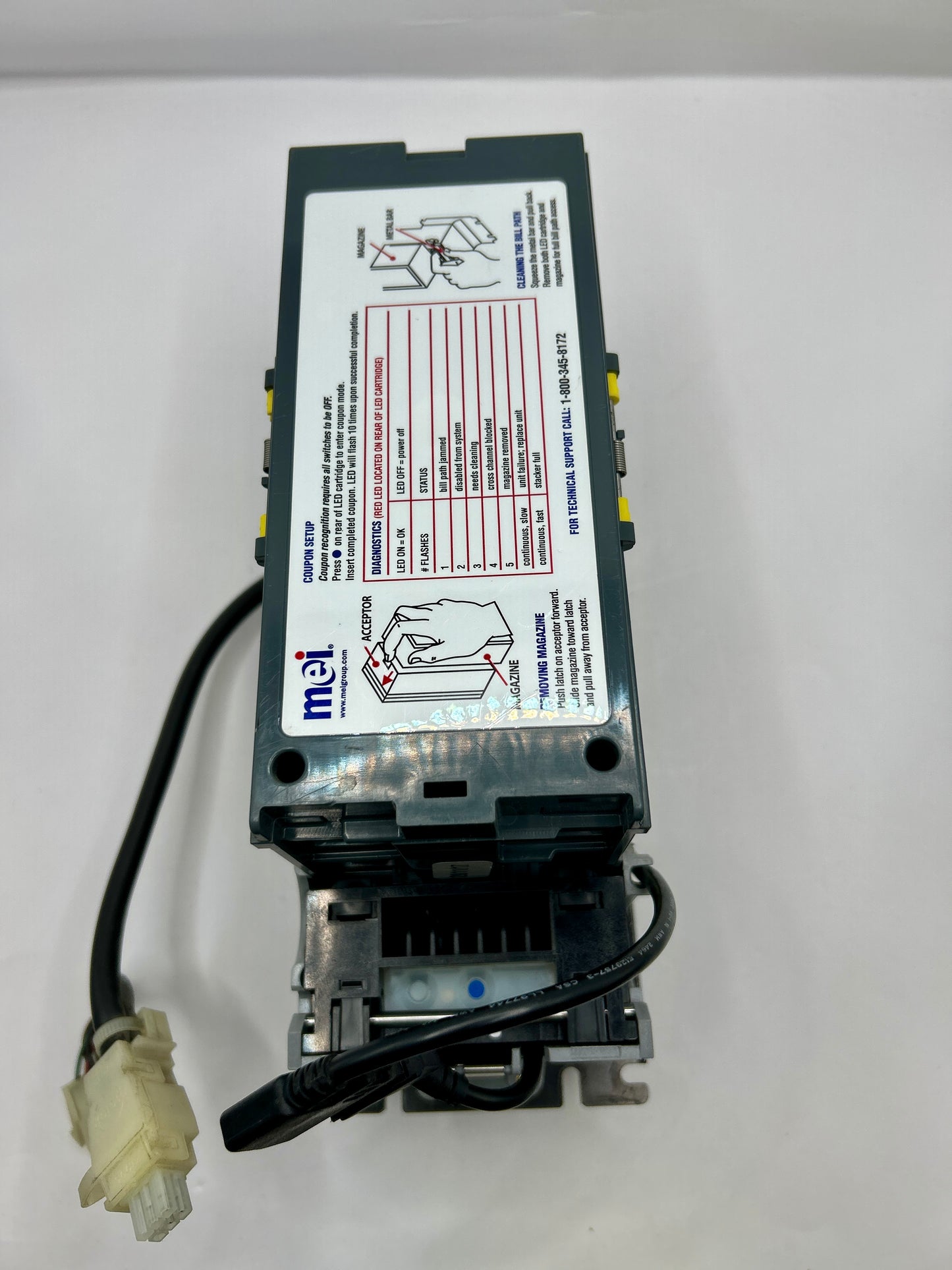 Mars Mei Vn 2712 24v MDB Bill Acceptors - Accepts 1-20$ & 90 Day Warranty