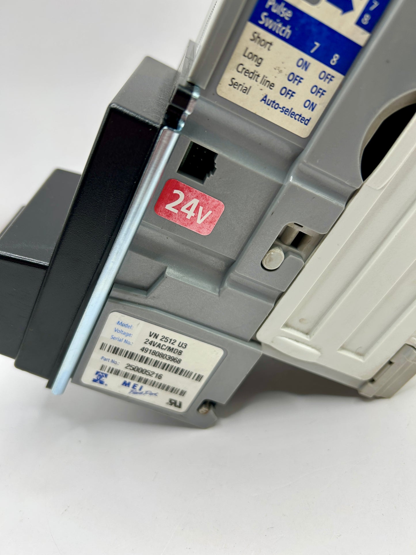 Mars Mei Vn 2512 24v MDB Bill Acceptor - Accepts $1 and $5 Bills 90 Day Warranty